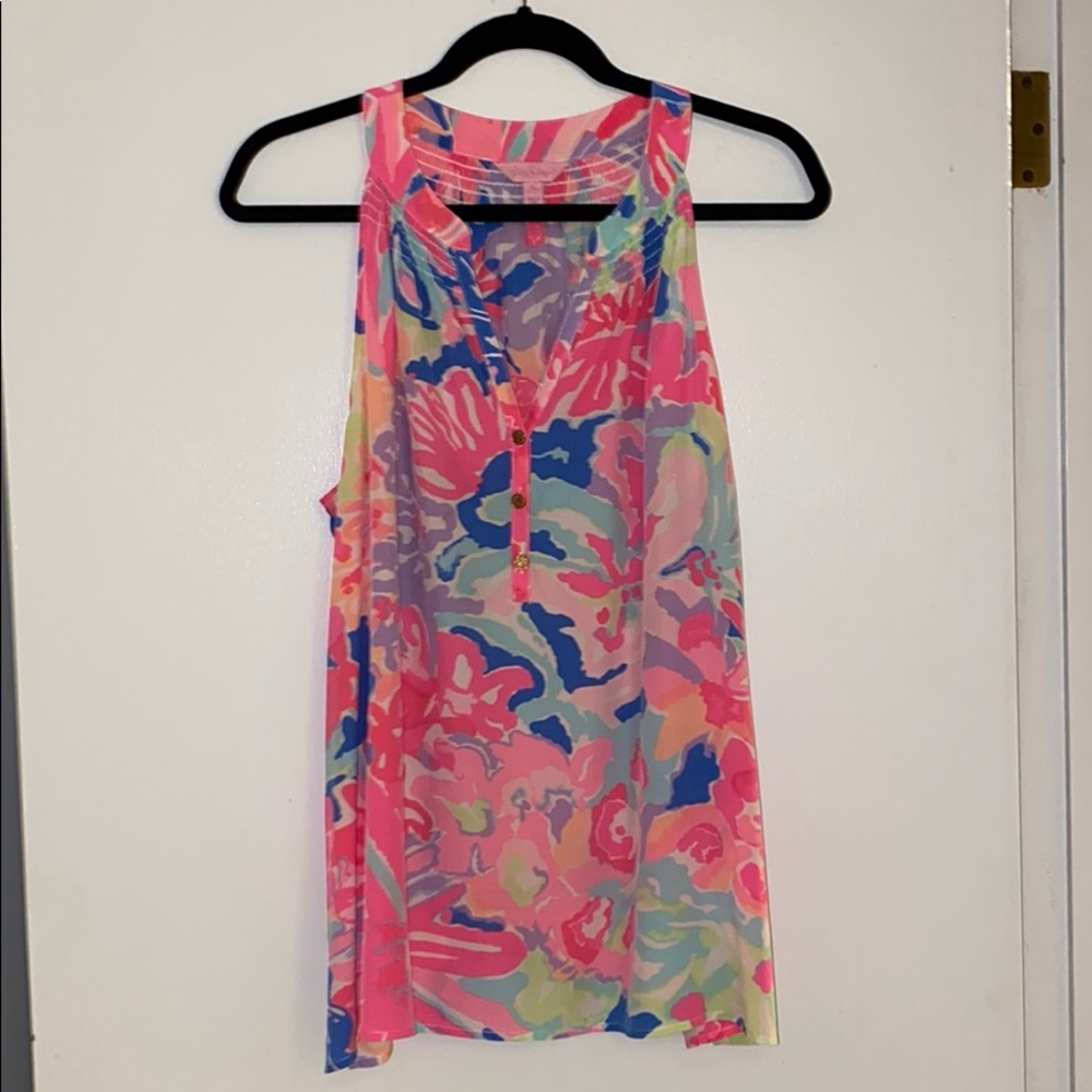 Lilly Pulitzer Bailey Sleeveless Silk Top